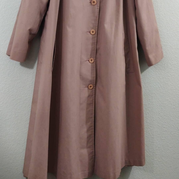 Women's Mauve Pink Trench Coat / Size: 10 - Picture 4 of 8